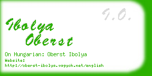 ibolya oberst business card